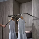 Up down lift clothes rack